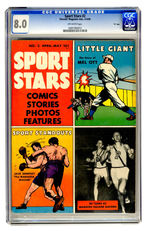 SPORT STARS #2 APRIL MAY 1946 CGC 8.0 OFF-WHITE PAGES “D” COPY.