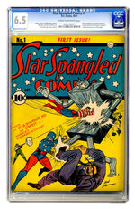 STAR SPANGLED COMICS #1 OCTOBER 1941 CGC 6.5 CREAM TO OFF-WHITE PAGES.