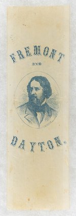 FREMONT & DAYTON 1856 WOODCUT PORTRAIT RIBBON.