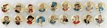 KELLOGG'S PEP COMIC CHARACTERS SET OF 90 BUTTONS (86 PLUS FOUR SUPERMAN) ISSUED IN 1945-1946.