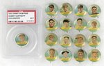 1932 PR3 ORBIT GUM BASEBALL PLAYER BUTTONS COMPLETE SET OF 60 WITH 17 HALL OF FAMERS.