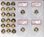 1910-1912 SWEET CAPORAL CIGARETTES HIGH GRADE COMPLETE SET OF 204 BUTTONS WITH MANY HOF PLAYERS.