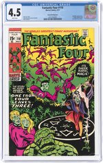 FANTASTIC FOUR #110 MAY 1971 CGC 4.5 VG+ (GREEN PRINTING ERROR).