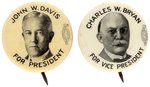 DAVIS AND BRYAN PAIR OF RARE PORTRAIT BUTTONS MAKING A JUGATE SET.