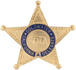 GOLDWATER 1964 CALIFORNIA DELEGATE SHERIFF'S BADGE.