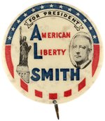 AMERICAN LIBERTY SMITH RARE STATUE OF LIBERTY BUTTON HAKE #2018.