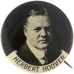 HOOVER SCARCE 1928 REAL PHOTO PORTRAIT BUTTON HAKE #2009.