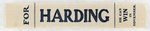 FOR HARDING HE CAN WIN IN NOVEMBER RARE 1920 RIBBON.