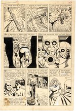 T.H.U.N.D.E.R. AGENTS #4 COMIC BOOK PAGE ORIGINAL ART BY JOE GIELLA.