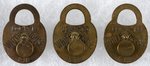 ROOSEVELT, TAFT & WILSON LOCK TO THE WHITE HOUSE 1912 DIECUT MECHANICAL FOBS.