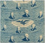 JOHN QUINCY ADAMS THE PRESIDENTS OF THE UNITED STATES C. 1829 FRENCH ROLLER FABRIC TEXTILE.