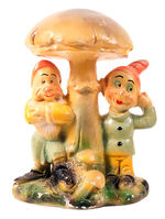 DOPEY & GRUMPY PAINTED PLASER STATUE.