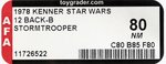 STAR WARS (1978) - STORMTROOPER 12 BACK-B AFA 80 NM.