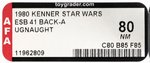 STAR WARS: THE EMPIRE STRIKES BACK (1980) - UGNAUGHT 41 BACK-A AFA 80 NM.