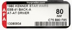 STAR WARS: THE EMPIRE STRIKES BACK (1980) - AT-AT DRIVER 41 BACK-A AFA 80 NM.