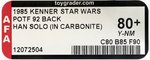 STAR WARS: THE POWER OF THE FORCE (1985) -  HAN SOLO (IN CARBONITE CHAMBER) 92 BACK AFA 80+ Y-NM.