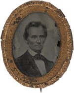 LINCOLN ICONIC 1860 CAMPAIGN COOPER UNION AMBROTYPE BY GEORGE CLARK.