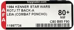 STAR WARS: RETURN OF THE JEDI (1984) - PRINCESS LEIA ORGANA (COMBAT PONCHO) 77 BACK-A AFA 80+ NM (CLEAR BLISTER).