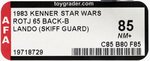 STAR WARS: RETURN OF THE JEDI (1983) - LANDO CALRISSIAN (SKIFF GUARD DISGUISE) 65 BACK-B AFA 85 NM+ (CLEAR BLISTER).