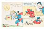 SUPERMAN GREETING CARD PAIR.