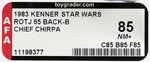 STAR WARS: RETURN OF THE JEDI (1983) - CHIEF CHIRPA 65 BACK-B AFA 85 NM+ (CLEAR BLISTER).