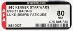 STAR WARS: THE EMPIRE STRIKES BACK (1980) - LUKE SKYWALKER (BESPIN FATIGUES) 31 BACK-B AFA 80 NM.