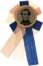 JEFFERSON DAVIS C. 1861 CIVIL WAR CONFEDERATE PRESIDENT PORTRAIT BADGE.