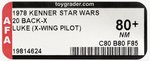 STAR WARS (1978) - LUKE SKYWALKER (X-WING PILOT) 20 BACK-X (BOBA FETT OFFER) AFA 80+ NM.