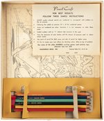 JUSTICE LEAGUE OF AMERICA NUMBERED PENCIL COLORING SET.