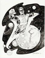 GREEN LANTERN PINUP ORIGINAL ART BY ROMEO TANGHAL.