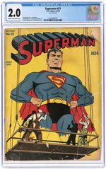 SUPERMAN #21 MARCH-APRIL 1943 CGC 2.0 GOOD.