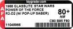 GLASSLITE STAR WARS: O PODER DA FORÇA/POWER OF THE FORCE (1988) - R2-D2 (POP-UP SABER) AFA 80+ NM.