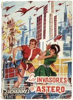 THE ASTRO INVADERS SPANISH SCI-FI NOVELLA COVER ORIGINAL ART.