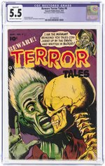 BEWARE! TERROR TALES #6 MARCH 1953 CGC RESTORED APPARENT 5.5 FINE-.