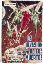 THE INVASION OF THE DEAD SPANISH SCI-FI NOVELLA COVER ORIGINAL ART.