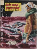 BEYOND PLUTO SPANISH SCI-FI NOVELLA COVER ORIGINAL ART.