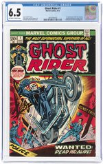 GHOST RIDER #1 SEPTEMBER 1973 CGC 6.5 FINE+ (FIRST SON OF SATAN).