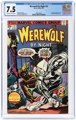 WEREWOLF BY NIGHT #32 AUGUST 1975 CGC 7.5 VF- (FIRST MOON KNIGHT).