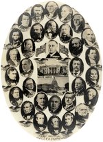 ROOSEVELT 1933 INAUGURAL OVAL REAL PHOTO POCKET MIRROR.