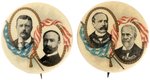 ROOSEVELT & PARKER MATCHED PAIR OF 1904 DRAPED FLAG JUGATE BUTTONS.