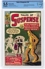 TALES OF SUSPENSE #45 SEPTEMBER 1963 CBCS 5.5 FINE- (FIRST HAPPY HOGAN & PEPPER POTTS).