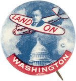 LAND-ON WASHINGTON 1936 ALF LANDON BUTTON HAKE #24.