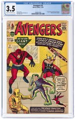 AVENGERS #2 NOVEMBER 1963 CGC 3.5 VG-.