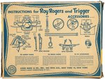 OFFICIAL ROY ROGERS AND TRIGGER BOXED MARX FIGURE ACCESSORY SET.