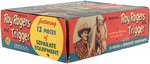 OFFICIAL ROY ROGERS AND TRIGGER BOXED MARX FIGURE ACCESSORY SET.