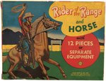 MARX ARCHIVES RIDER OF THE RANGE AND HORSE (ROY ROGERS & TRIGGER) BOXED MARX FIGURE ACCESSORY SET.