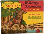 MARX ARCHIVES WALT DISNEY'S OFFICIAL JOHNNY TREMAIN AND HORSE BOXED MARX FIGURE ACCESSORY SET.