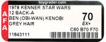 STAR WARS (1978) - BEN (OBI-WAN) KENOBI 12 BACK-A AFA 70 EX+ (GRAY HAIR).