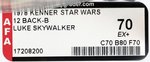 STAR WARS (1978) - LUKE SKYWALKER 12 BACK-B AFA 70 EX+.