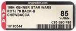 STAR WARS: RETURN OF THE JEDI (1983) - CHEWBACCA 79 BACK-B AFA 85 Y-NM+.